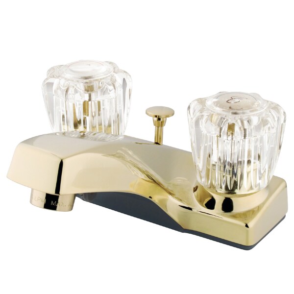4" Centerset Bathroom Faucet, Polished Brass